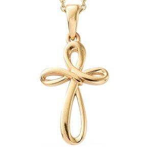 Golden Cross Pendant Necklace